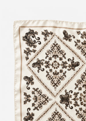 Halstuch mit geometrischem Ornament-Print - beige