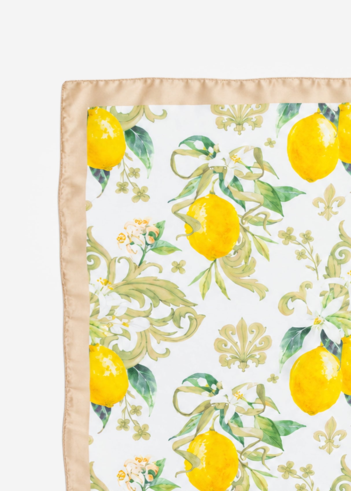 Halstuch mit Lemon-Print - beige