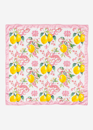 Halstuch mit Lemon-Print - rosa