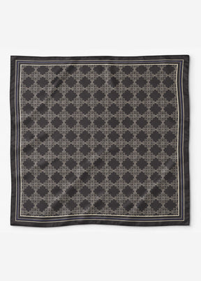 Halstuch mit Ornament-Print - dunkelbraun