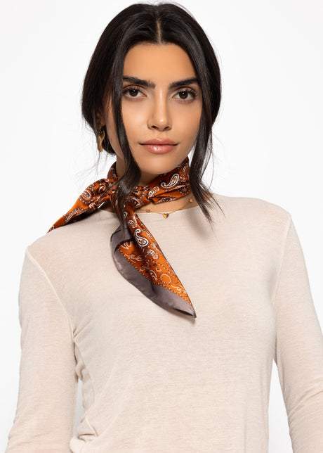 Halstuch mit Paisley-Print - orange