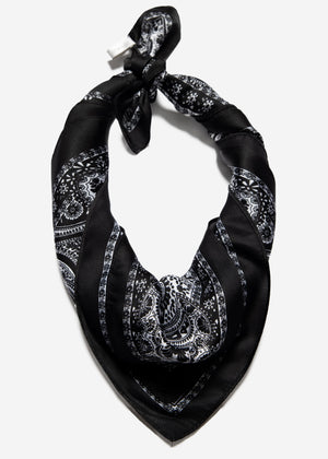 Halstuch mit Paisley-Print - schwarz