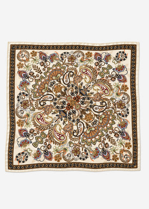 Halstuch mit Paisley- und Blumenmuster - offwhite