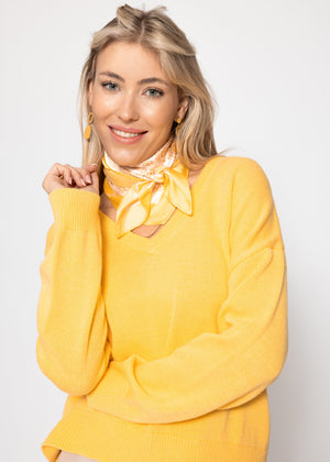 Paisley pattern scarf - yellow