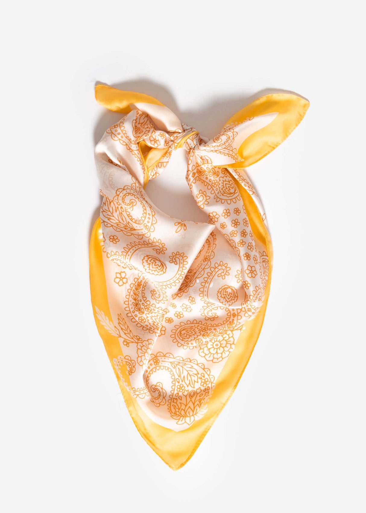 Paisley pattern scarf - yellow