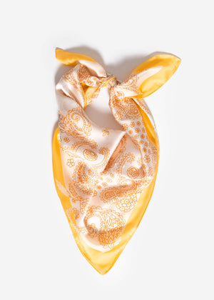 Paisley pattern scarf - yellow