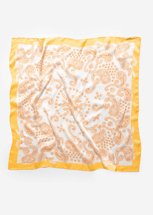 Paisley pattern scarf - yellow