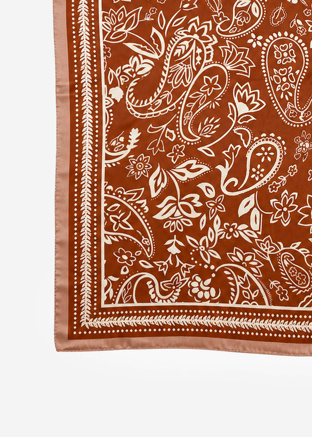 Neckerchief with paisley pattern - orange