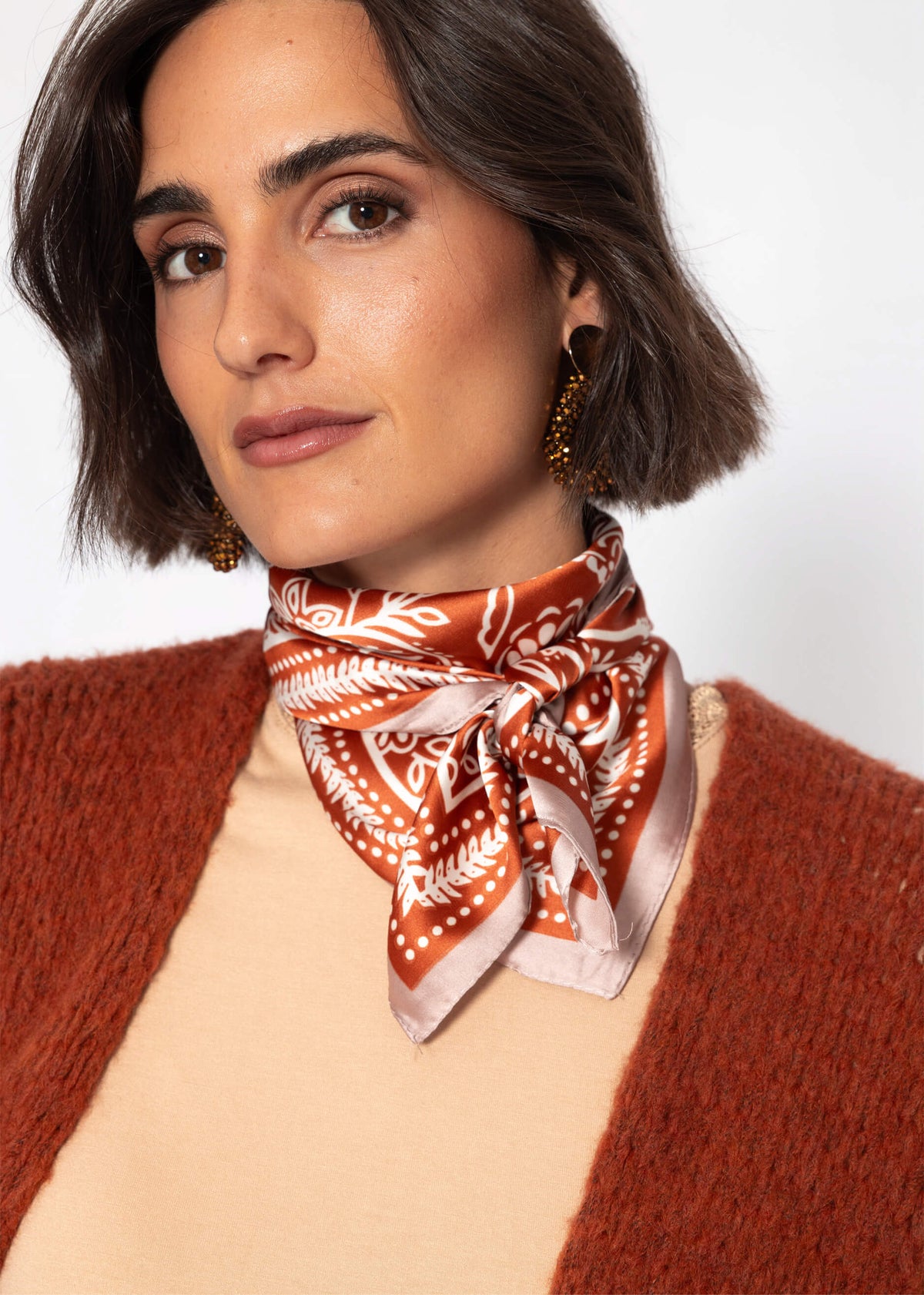 Halstuch mit Paisleymuster - orange
