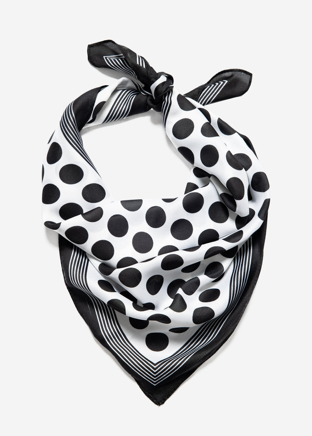 Halstuch mit Polka Dots - weiß