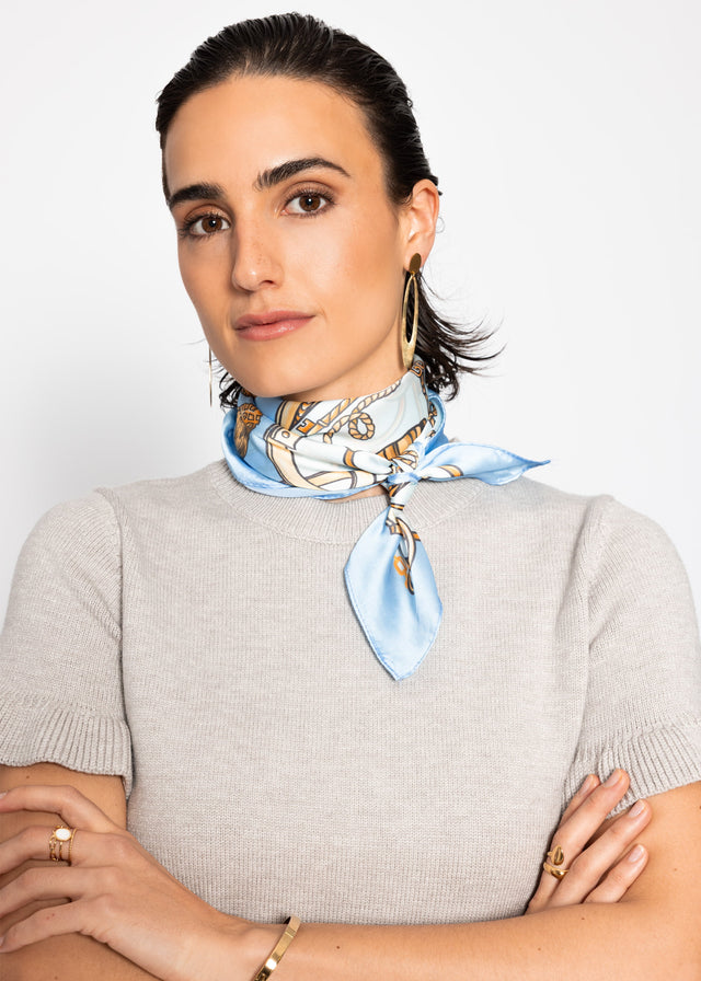 Neckerchief with print - blue