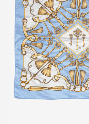 Halstuch mit Print - blau