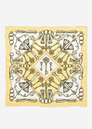 Halstuch mit Print - gelb