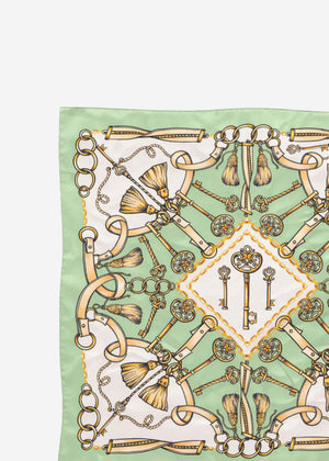 Halstuch mit Print - hellgrün