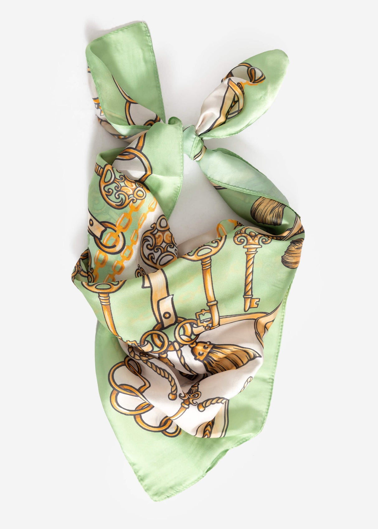 Halstuch mit Print - hellgrün