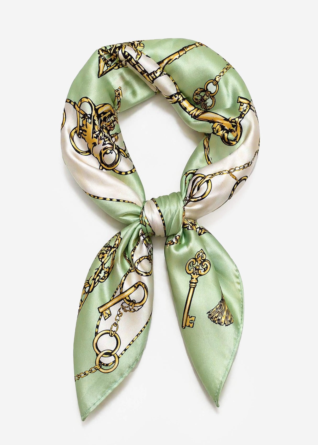 Halstuch mit Print - hellgrün