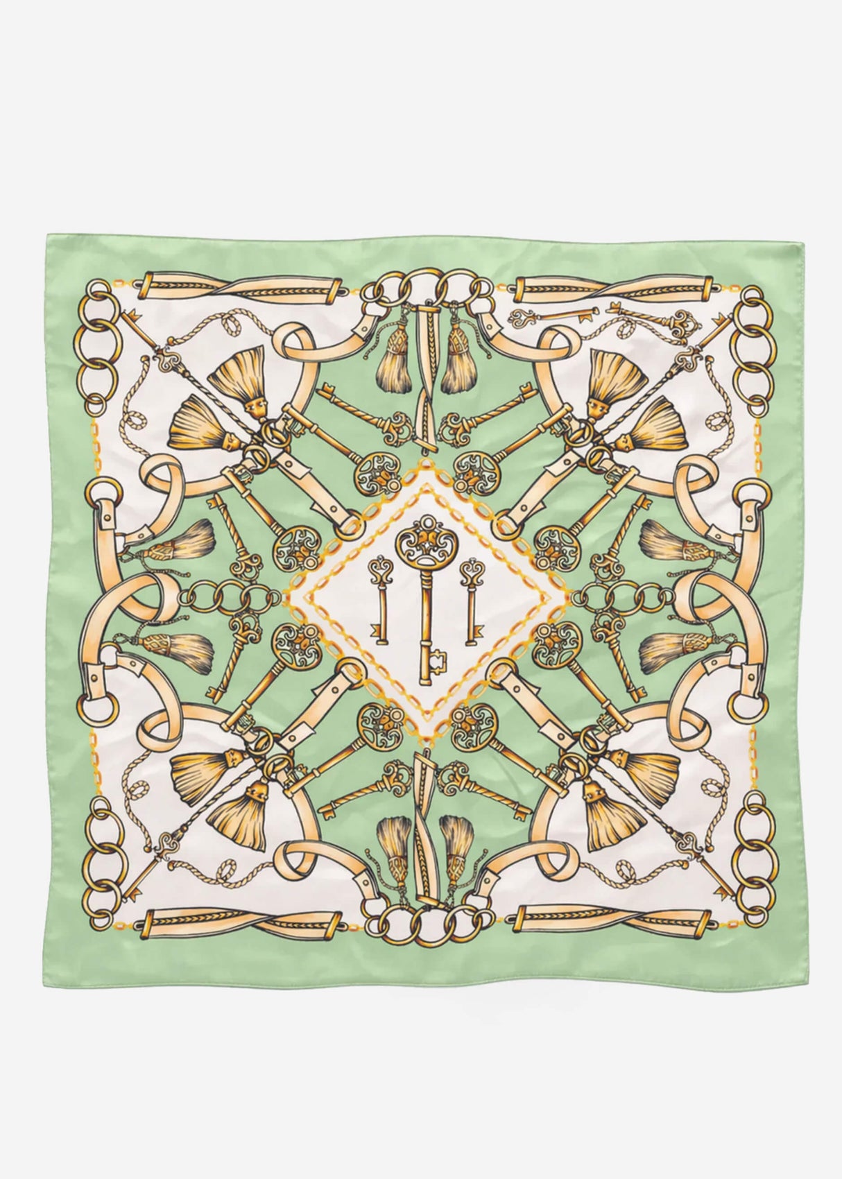 Halstuch mit Print - hellgrün