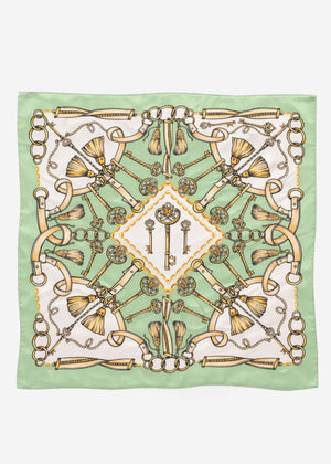 Halstuch mit Print - hellgrün