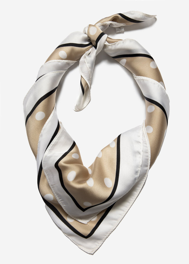 Halstuch mit Pünktchen - beige