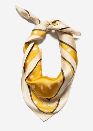 Polka dot scarf - yellow