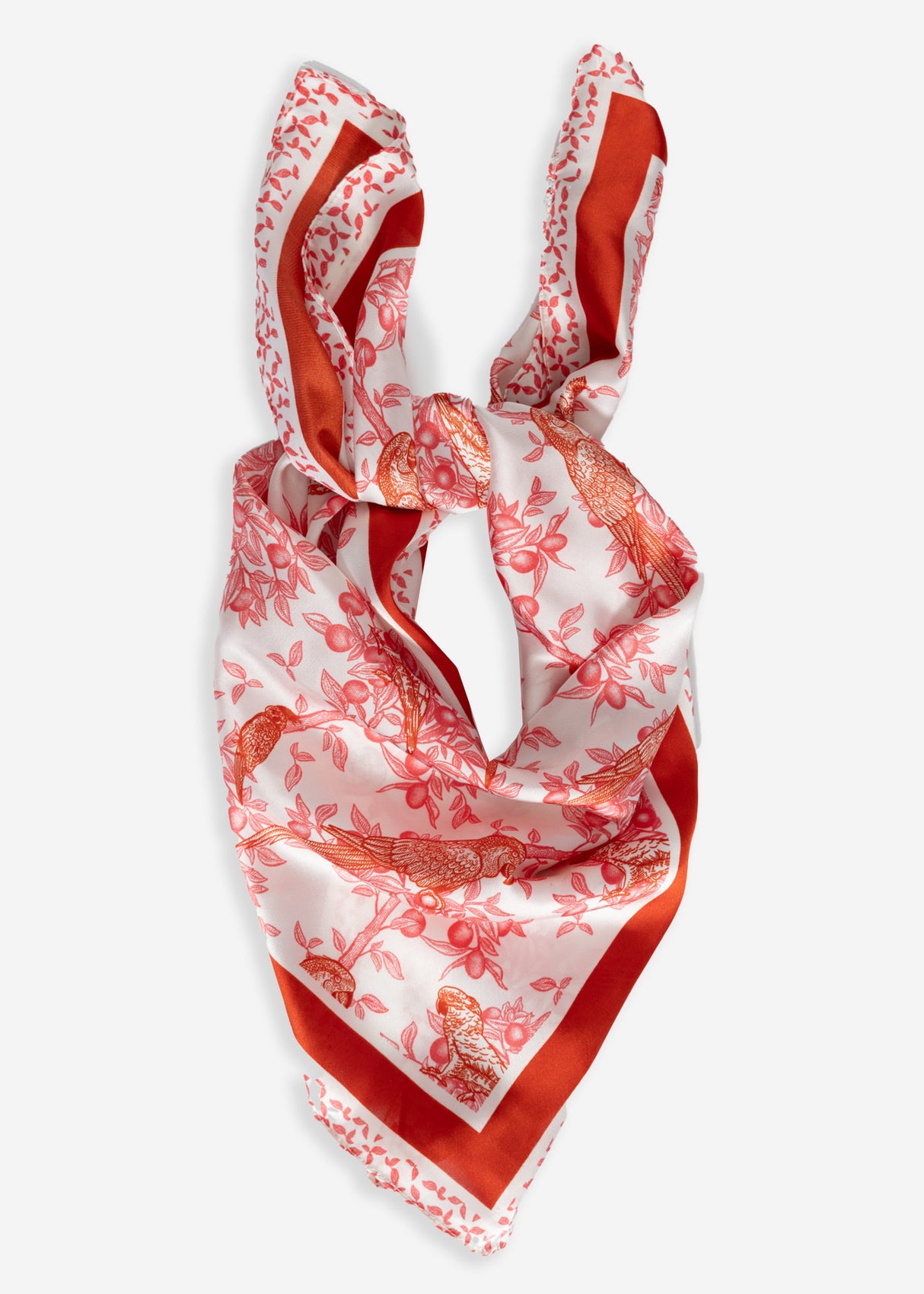Neck towel with bird print - orange