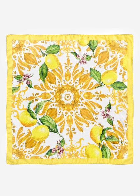 Halstuch mit Zitrone-Print - gelb von SASSYCLASSY