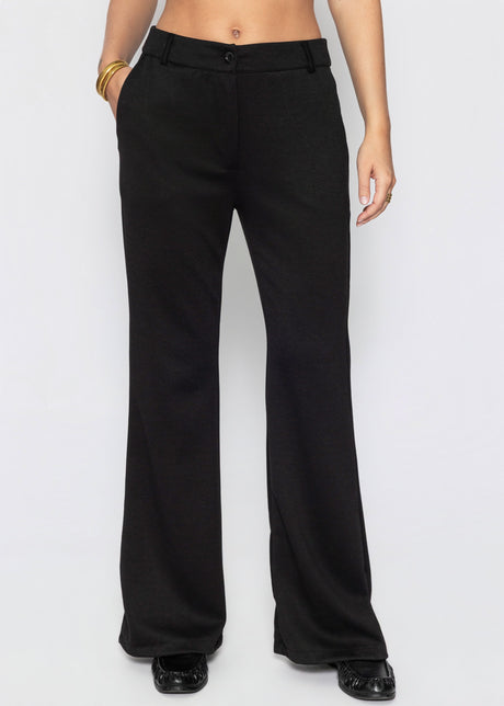 High Waist Jerseyhose - schwarz