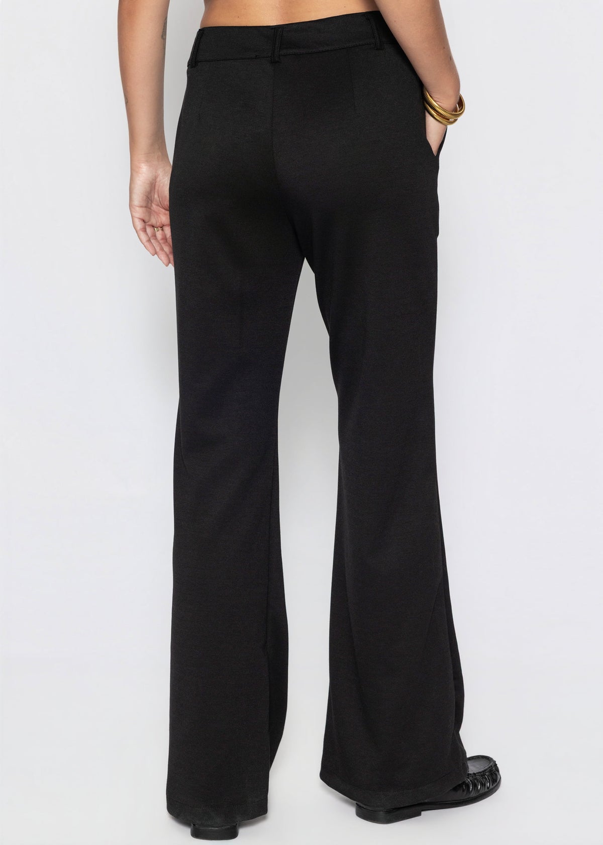 High Waist Jerseyhose - schwarz