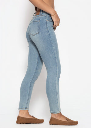 Highwaist skinny jeans - light blue