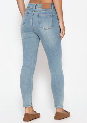 Highwaist skinny jeans - light blue