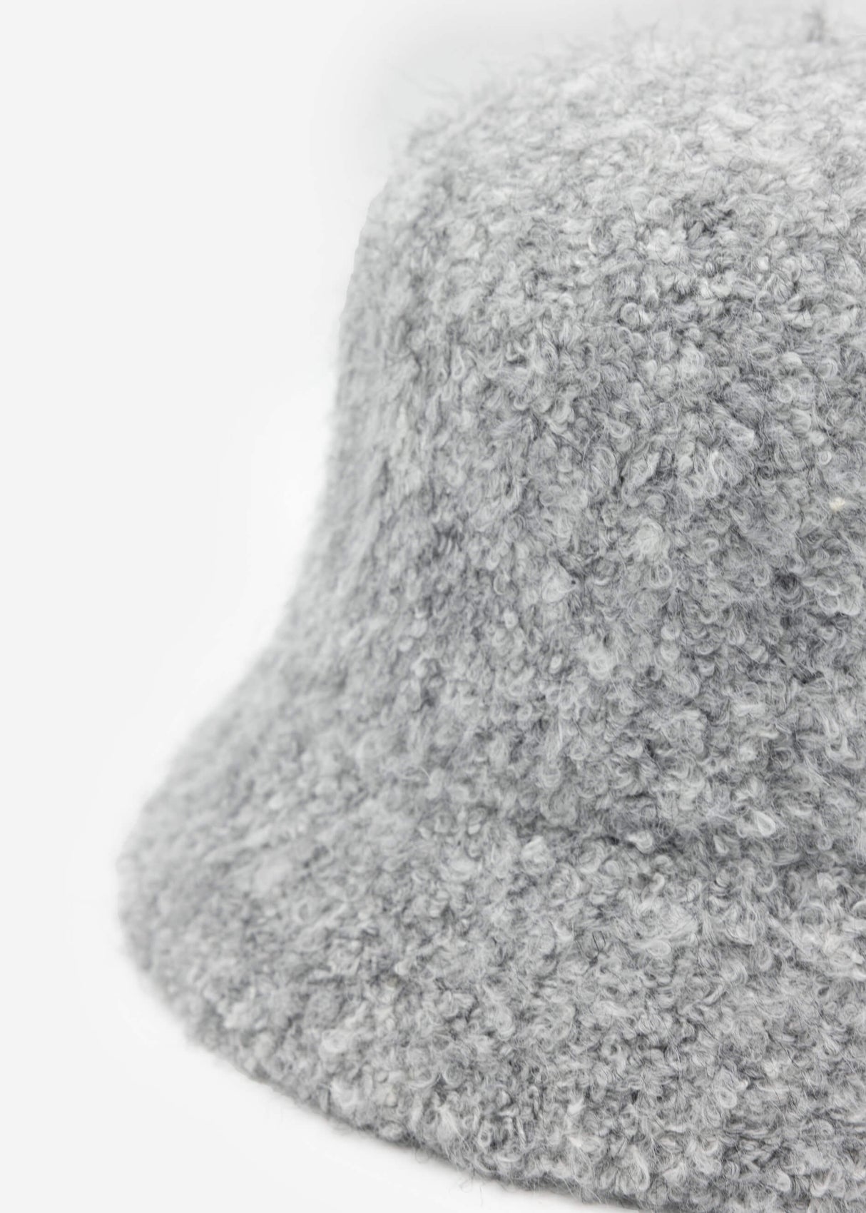 Teddy fur hat - light grey