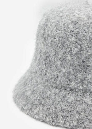 Teddy fur hat - light grey