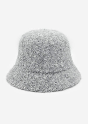 Teddy fur hat - light grey