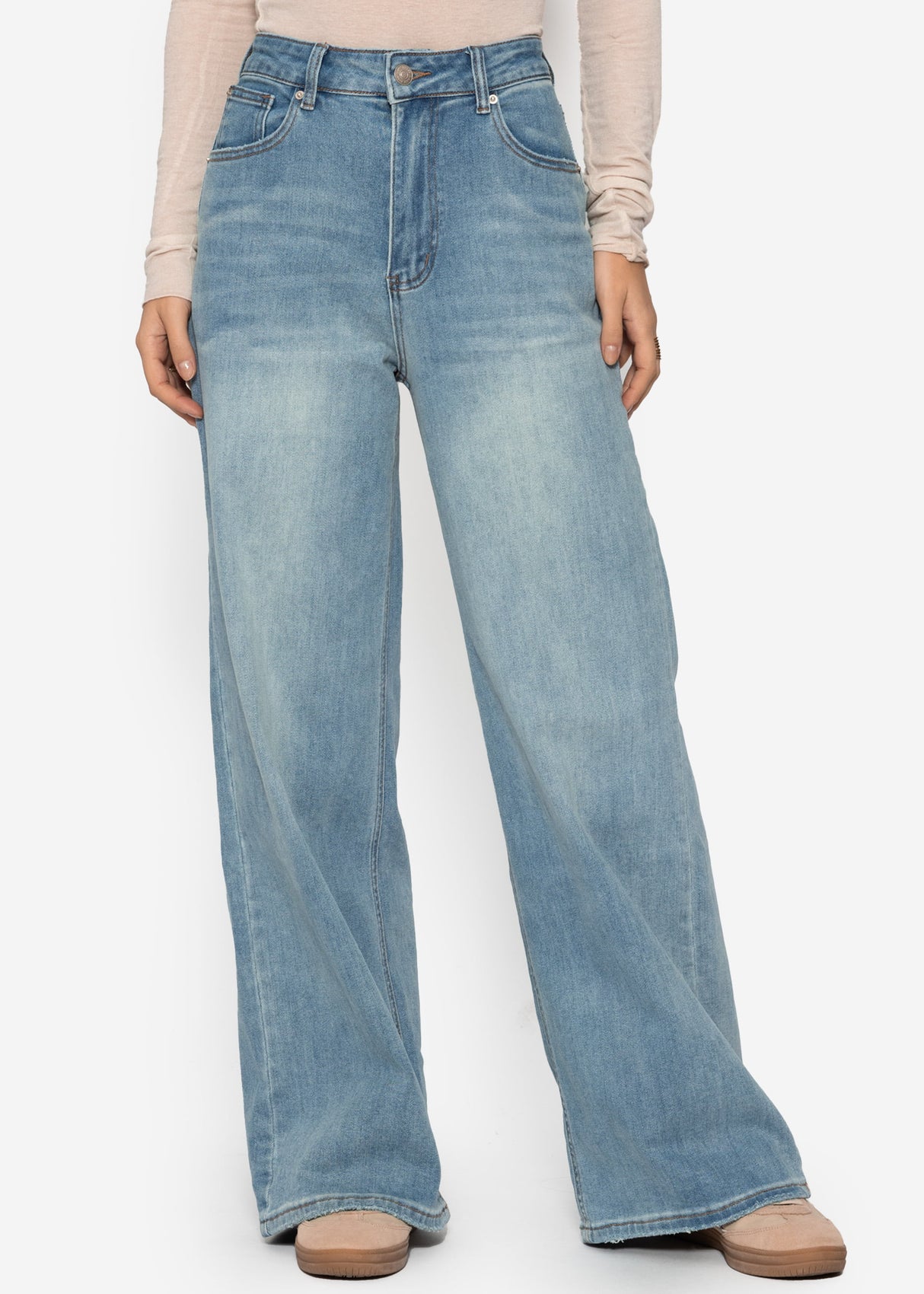 Wide-leg jeans - blue