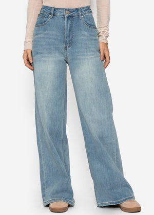 Wide-leg jeans - blue