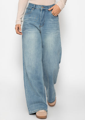Wide-leg jeans - blue