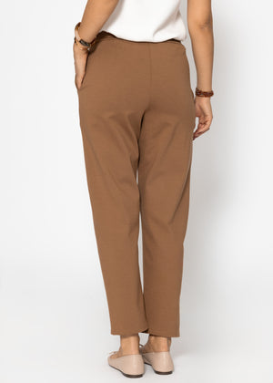 Jersey chinos - brown