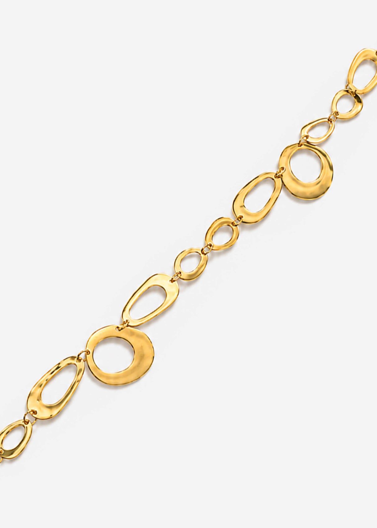 Kettengürtel mit ovalen Ringen - gold
