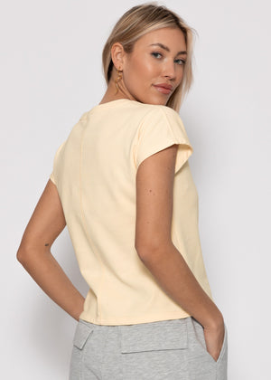 Sweatshirt with back detail - butter yellow