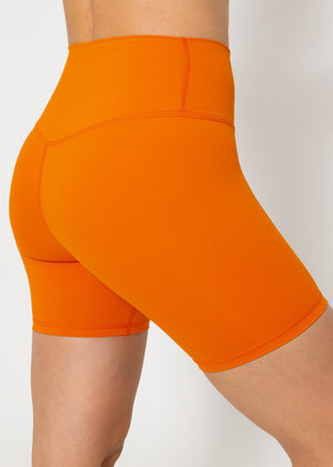 Short sports leggings - orange