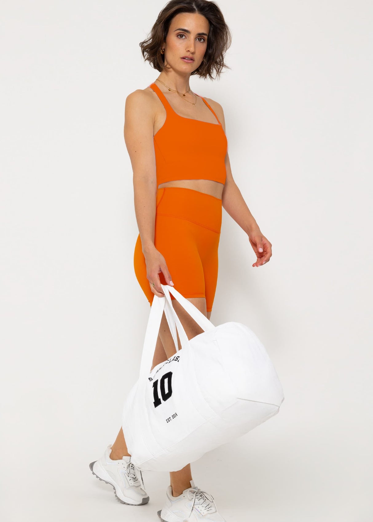 Short sports leggings - orange