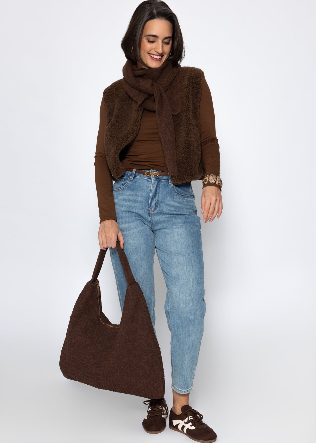 Long-sleeved shirt - brown