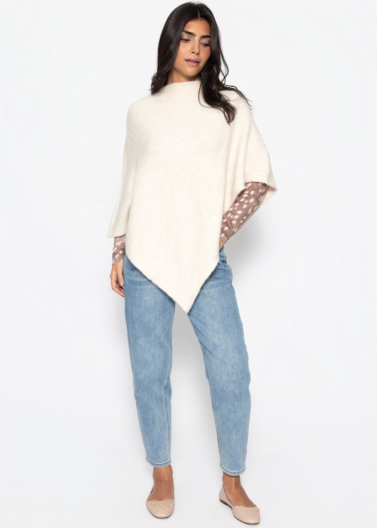 Langarmshirt mit Bambi-Print - taupe