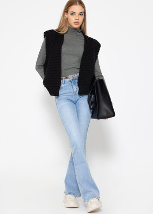 Long sleeve shirt with turtleneck - dark gray