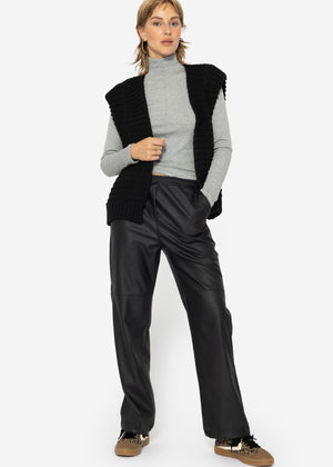 Long-sleeved shirt with turtleneck and piping - grey