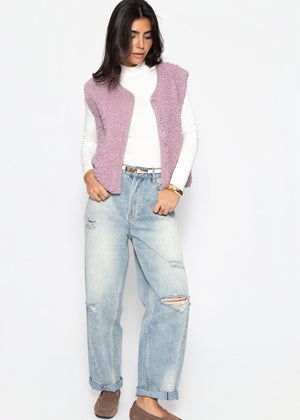 Langarm Shirt mit Rollkragen - offwhite