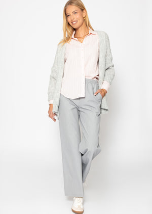 Casual blouse with structure - pink