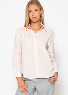 Casual blouse with structure - pink