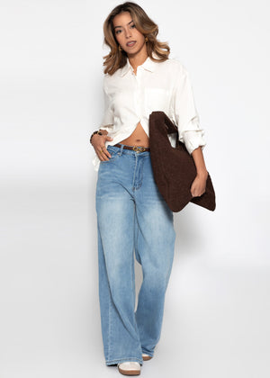 Linen shirt blouse - white