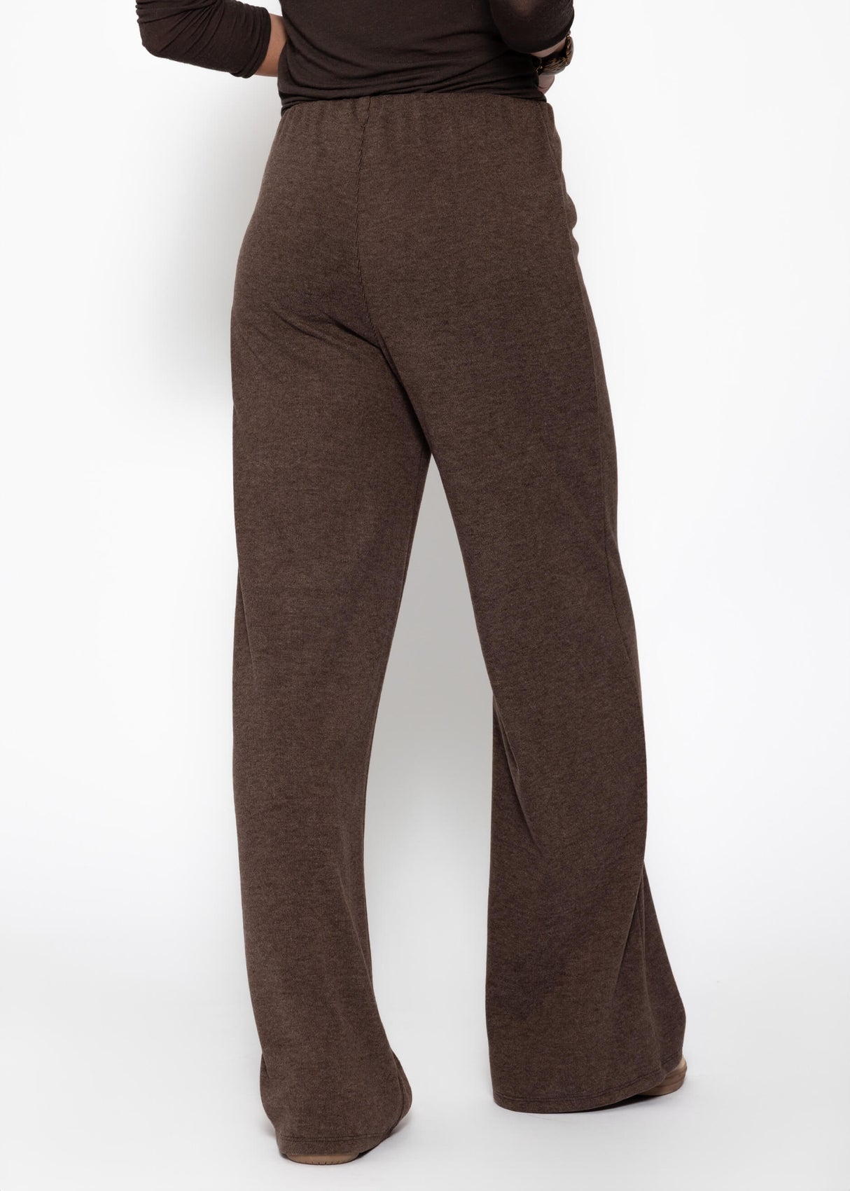 Loungewear Hose mit geradem Bein - braun